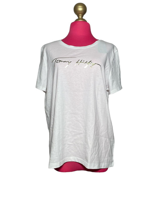 Blusa Tommy Hilfiger - Blanca, Tallas M y XL